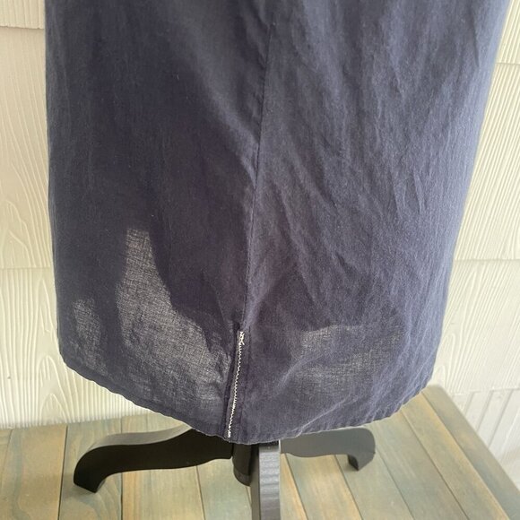 Madison Matthews Hand Embroidered Blue & White Cotton Tunic Top Size Small (Z5) - Picture 8 of 13